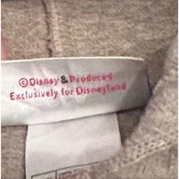 Disneyland Winnie the Pooh Piglet Hoodie XS Beige Embroidered Resort Exclusive - Picture 6 of 7